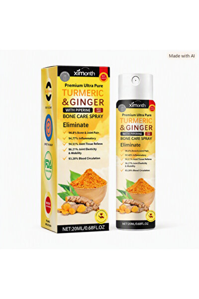 Ximonth Natural Turmeric and Ginger Oil Spray -20Ml for Joint and Muscle Health