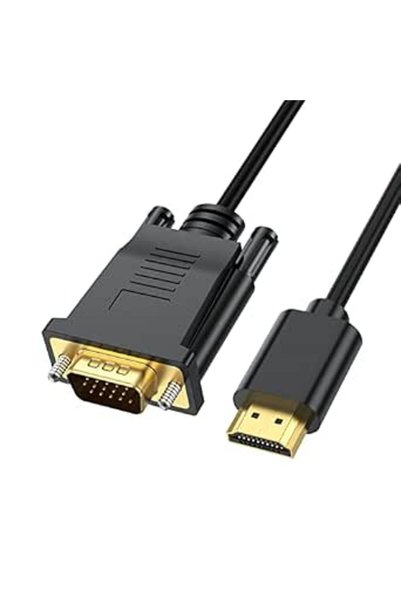 HaveLovely كابل HDMI ذكر إلى VGA ذكر، طول 1.8 متر (6 أقدام)، سلك محول HDMI إل...