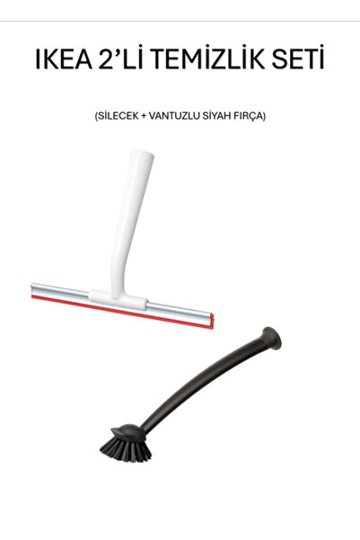 IKEA 2 Lİ TEMİZLİK SETİ SİLECEK + VANTUZLU FIRÇA