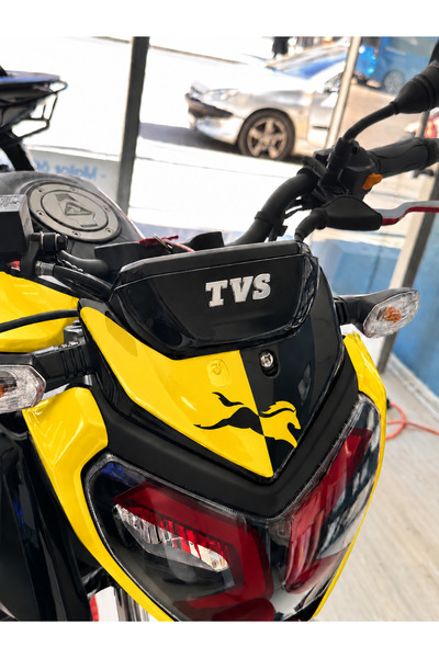 Mavera Stickers TVS Raider At Logolu Kafa Sticker Etiket (1 adet)
