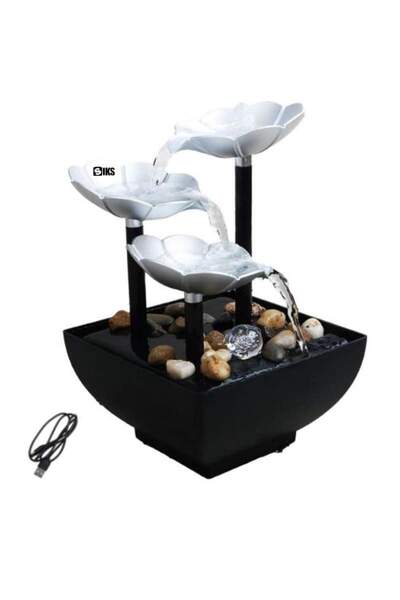 SIKS Mini Fântână Decorativă Artesiană pentru Interior, în Formă de Floare de...