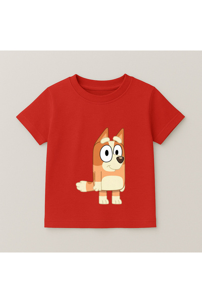 SVART WEAR Bluey Bingo Printed Kids T-Shirt 100% Cotton Red