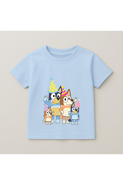 SVART WEAR Bluey Friends majica za decu sa printom, 100% pamuk, bebi plava