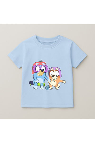 SVART WEAR Bluey Kostimirani Prijatelji Dječja Majica sa Printom 100% Pamuk B...