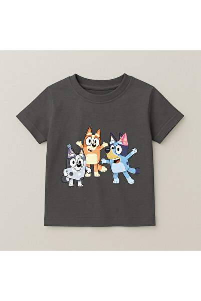 SVART WEAR Dječja majica sa printom Bluey Friends, 100% pamuk, dimljena