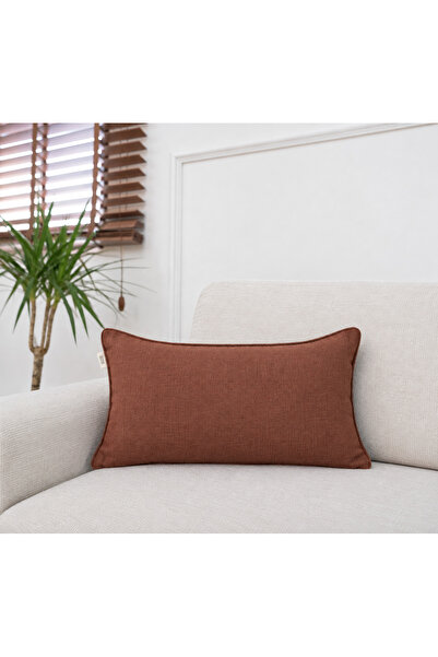 GOCCIA HOME 1'li Keten Görünümlü Kırlent Kılıfı Fermuarlı Modern Dekoratif Ya...