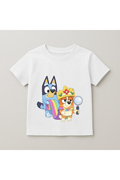 SVART WEAR Bluey and Bingo Costume Printed Kids T-Shirt 100% Cotton White