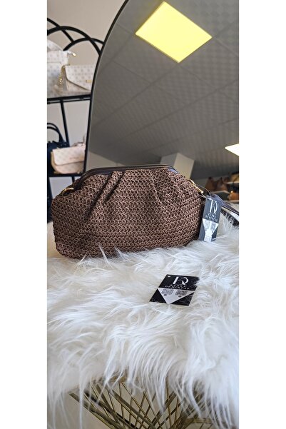 Genel Markalar Hasır Clutch Çanta El Çantası Trend Çanta Zincir Askılı
