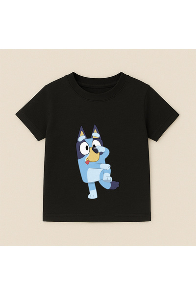 SVART WEAR Bluey Printed Children's T-Shirt 100% Cotton Black