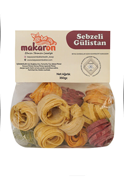 Sebzeli Gülistan Makarna 350 g | Pancarlı Havuçlu Ispanaklı Sebzeli Makarna