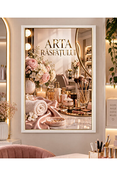 Miutic Print Studio Tablou decorativ pentru Beauty Salon „Arta răsfățului”, T...