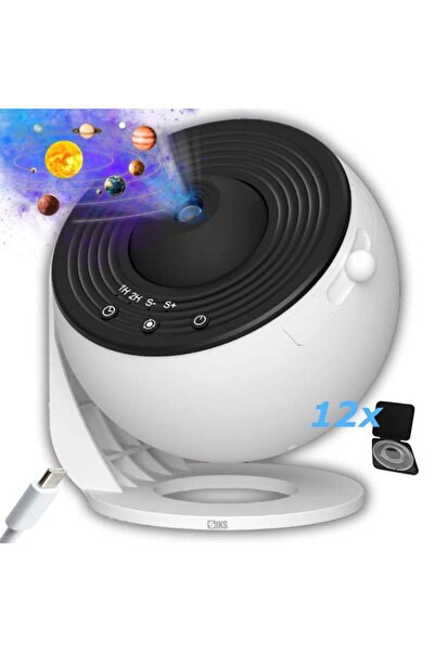 SIKS Proiector profesional 3D HD de stele/galaxii pentru camera copiilor, 12 ...