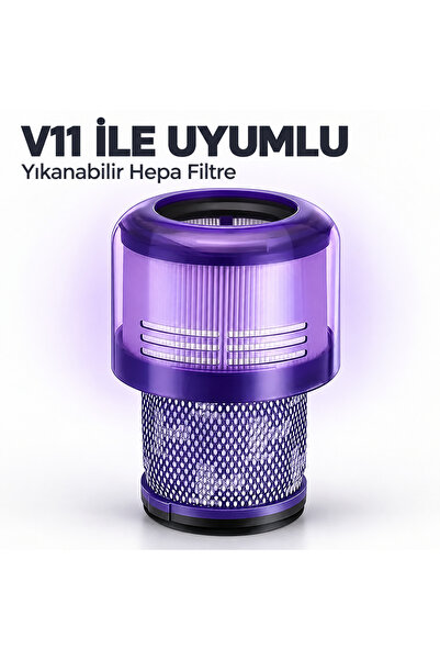Supervac Συμβατό με Dyson V11, Πλενόμενο φίλτρο HEPA – Υψηλή απόδοση φιλτραρί...