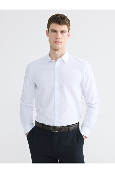 LC Waikiki Lcw Business White Regular Fit Poplin Men's Basic Shirt