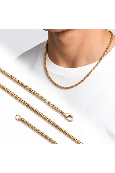 FM 💎   Premium Shiny & Stylish Wicker Weave Men's 316L Steel Necklace 4mm 55...