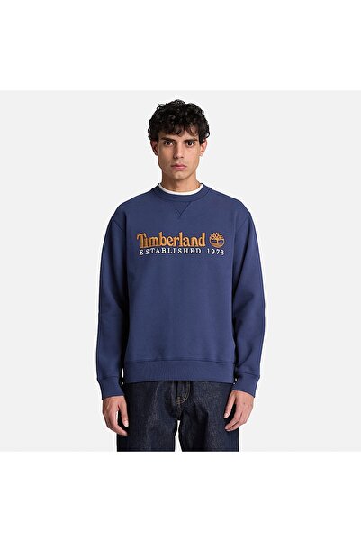 Timberland Ιδρύθηκε το 1973 Κεντημένο Λογότυπο Bb Cre Ανδρικό Φούτερ Ναυτικό ...
