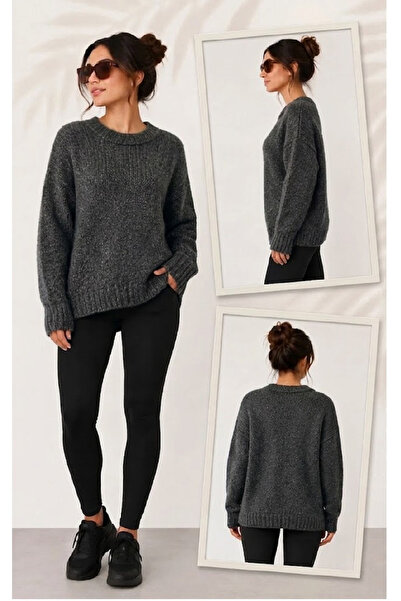 AÇELYA TEKSTİL Crew Neck Women's Knitwear "The Warm Tone of the Season, Effor...