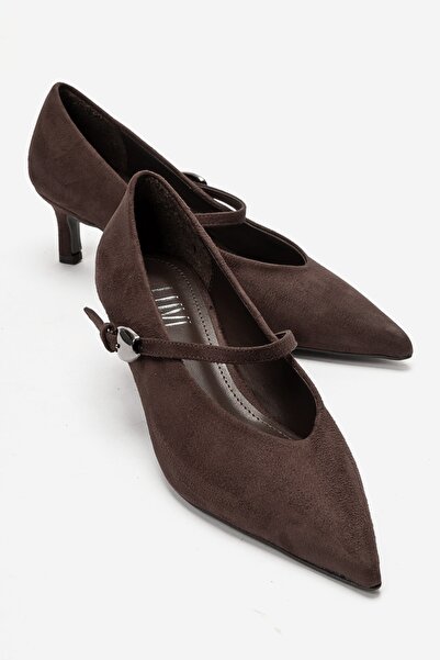 LuviShoes Cres Brown Suede Women's Low Heel Shoes
