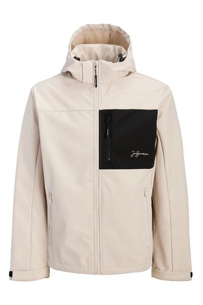 Jack & Jones Ανδρικό μπουφάν με φερμουάρ και κουκούλα από μαλακό ύφασμα - Lupo