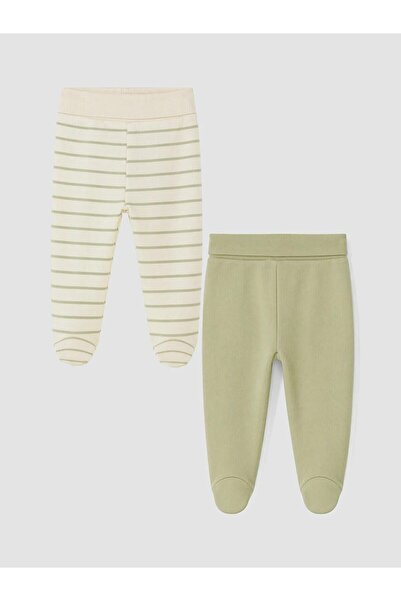 LC Waikiki Pachet de 2 pantaloni cu papuci pentru bebeluși (W6)