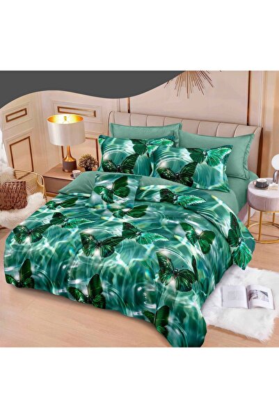 CHIRASO Flannel Bedding Set, 6 Pcs, Fitted Sheet 180x200+25 cm, Duvet Cover 2...