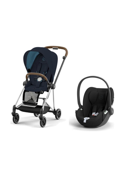Cybex Mios Travel Sistem | Chrome Brown Midnight Blue & Cloud T Plus Sephia B...