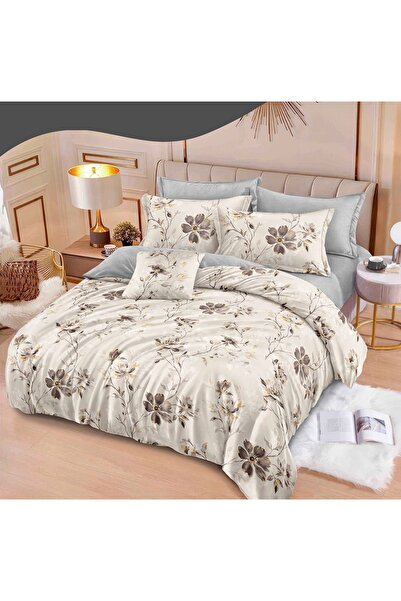 CHIRASO Flannel Bedding Set, 6 Pcs, Fitted Sheet 180x200+25 cm, Duvet Cover 2...
