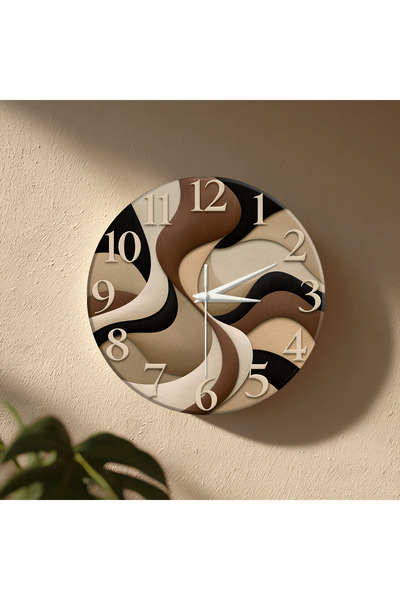 no26dekor 🕒 Bohem Modern Duvar Saati ✨ Sessiz Mekanizma 🎨 Camsız MDF Dekora...