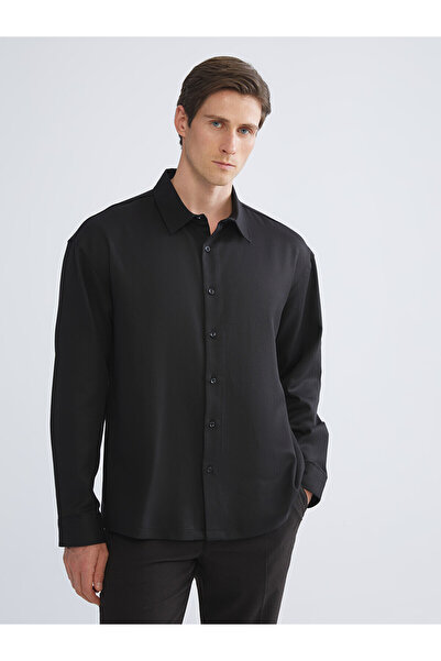 LC Waikiki Lcw Vision Black Slim Fit Long Sleeve Men's Shirt