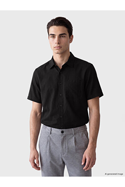 LC Waikiki Lcwaikiki Classic Black Regular Fit Men's Shirt