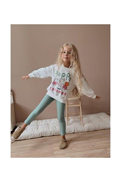 aykidsclup Girl's peppa pig print sweatshirt & leggings set - 4057