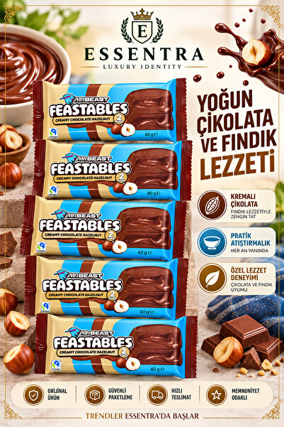 Essentra Home Feastables Creamy Chocolate Hazelnut – Fındık Kremalı Çikolata ...