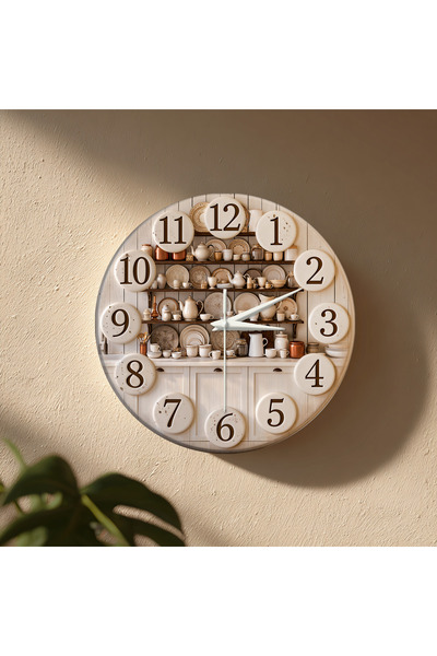 no26dekor 🕒 Mutfak Modern Duvar Saati ✨ Sessiz Mekanizma 🎨 Camsız MDF Dekor...