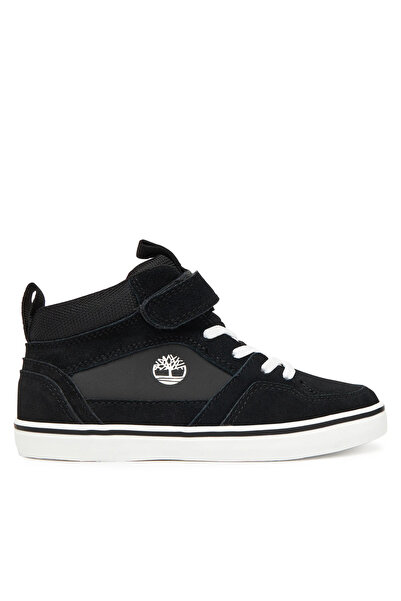 Timberland حذاء رياضي من Stone Jump Mid Hook & Loop للأطفال باللون الأسود