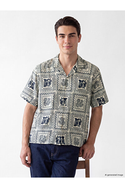 LC Waikiki Lcw Vision Beige Regular Fit Patterned Men's Shirt