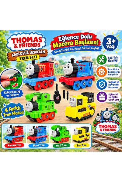Prestij Oyuncak Thomas & Friends 4’lü Sök-Tak Tren Seti – Eğitici Yapboz Oyun...