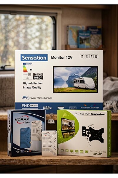 MARJİN KARAVAN 12 Volt Karavan TV Seti – Sensation 19" Full HD 1080P LED Ekra...