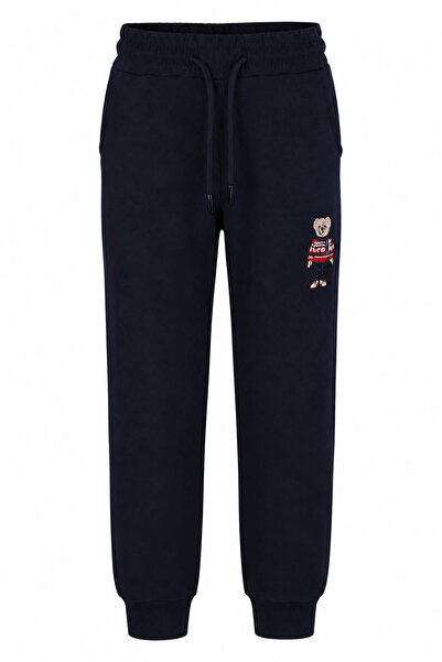 trender Bear Printed 2 Thread Indigo Boys' Sweatpants 8079
