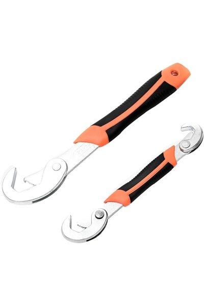 Lawazim Universal Wrench Set -2 Piece- Heavy-Duty Self-Adjusting Jaw Wrenches...