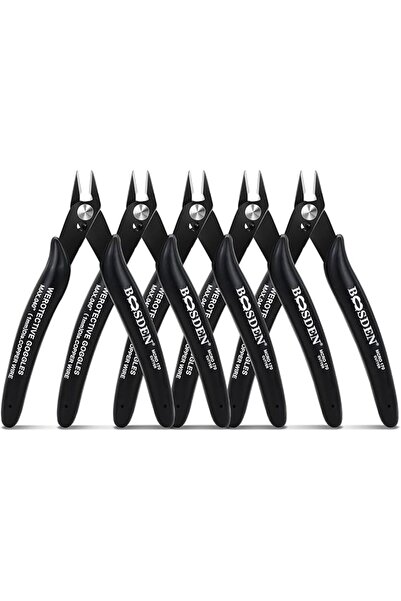 GENERAL BOOSDEN Flush Cut Pliers, 5 Pack, 5 Inch Small Wire Cutters, 170 Wire...