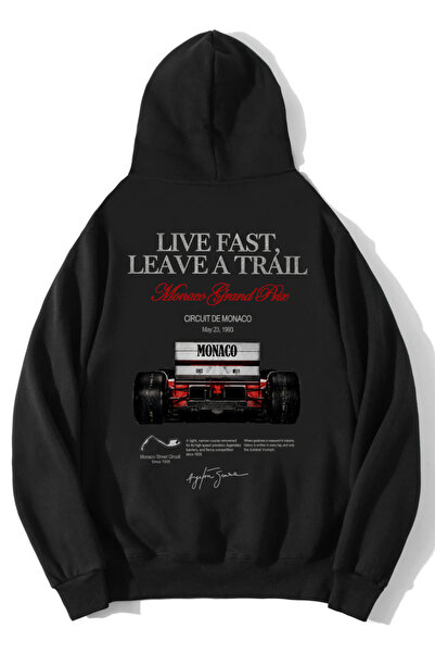 BRZ COLLECTION Unisex Oversize Grand Prix Race Car Monaco Hoodie Black