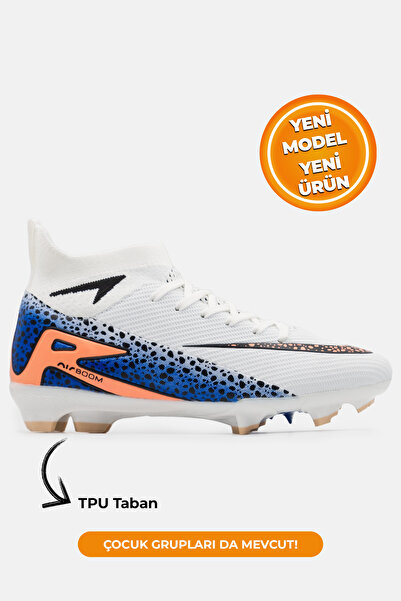 GÜLERSHOES Garantili Bilekli Çoraplı Dişli Çivili Çocuk Genç Halı Saha Krampo...