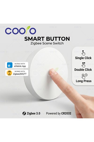 Choice Ewelink ZigBee 3.0 Smart Push Button Wireless Switch Include Battery A...