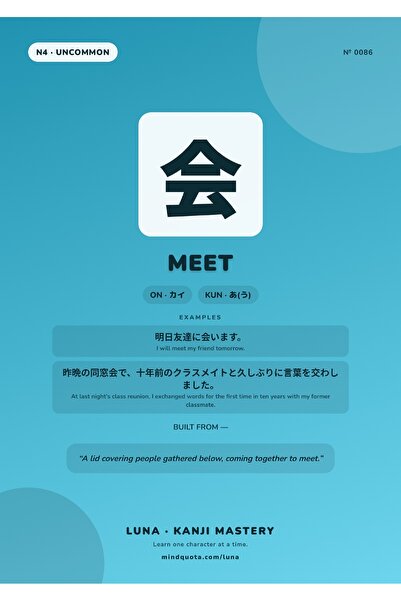 OEM Poster Infografic Kanji Intalnire, Scriere Japoneza, Carton 250g, A4