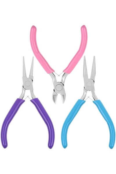 OriTi Mini Pliers set 3pcs professional for Jewelry Pliers Making Tools needl...