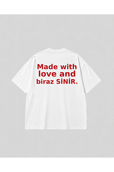 SVART WEAR تي شيرت قطني أبيض كبير الحجم للجنسين مع طباعة على الظهر بعبارة "A ...