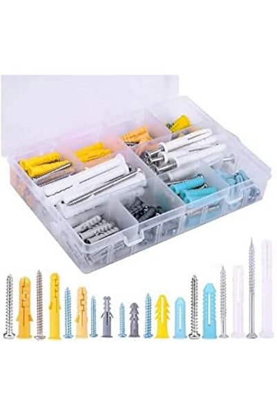 GENERAL Wall Anchors and Screws for Drywall 300 Pcs, Aukomer Heavy Duty Self ...