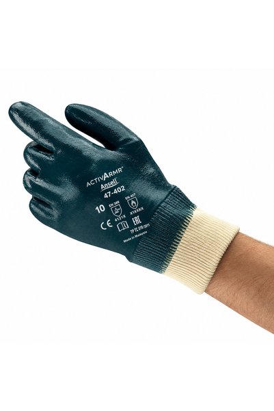 ANSELL Activarmr Hylite 47-402 Nitril Kaplı Yağ Tutmaz Montaj Eldiveni 10 Adet