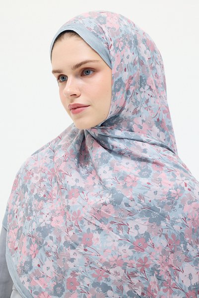 cs camellia scarf Șal Elisya Kraş - Gri
