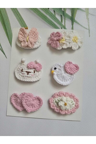 Hand Mother's Since 2024 Pink Baby Set Hairless Baby Clips 6-Piece Mixed Sets...